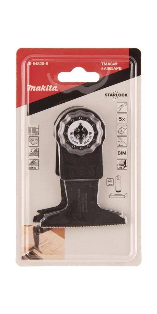 makita Tauchsgeblatt B-64820-5 B.65mm L.40mm BIM 14Zhne/Zoll,