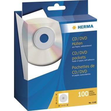 HERMA CD/DVD Hlle Mae: 12,4 x 12,4 cm (B x H) Werkstoff: Papier