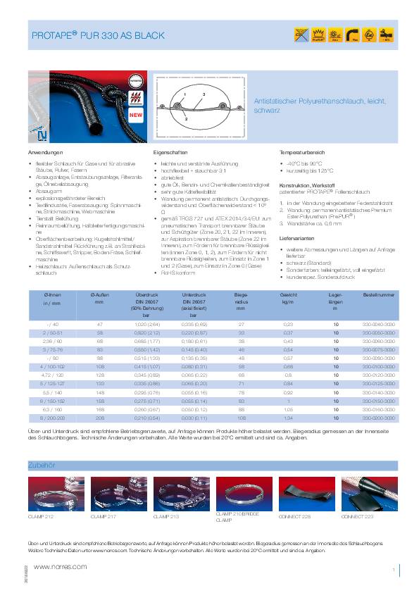 PU-Schlauch ID 100-102mm AD 108,00mm 4mm L.10m