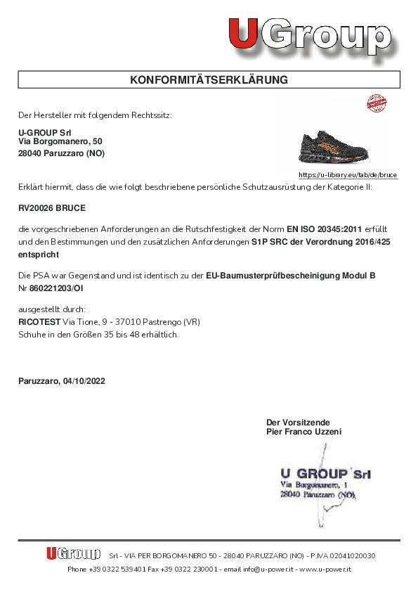Sicherheitsschuh BRUCE Gr.46 W.11 schwarz/orange S1PS FO SR ESD
