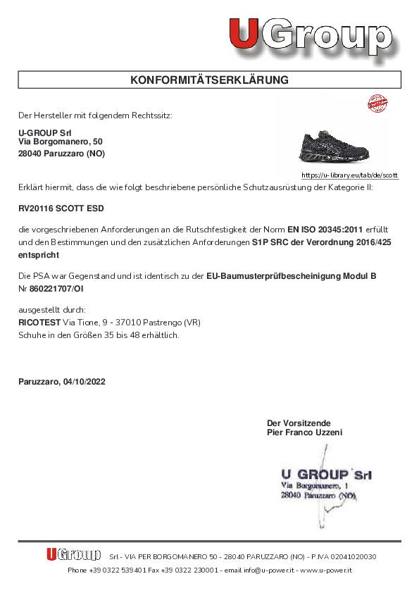 Sicherheitsschuh SCOTT Gr.42 W.11 schwarz/grau S1PS FO SR ESD EN ISO 20345:2022