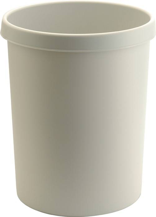 Papierkorb 45l H480xØ390mm m.Griffrand Ku.lichtgrau