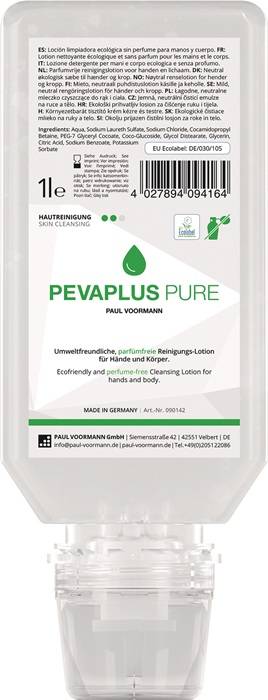 Handreinigung Pevaplus PURE 1l unparfümiert Softflasche PAUL VOORMANN