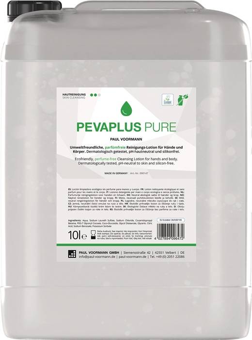 Handreinigung Pevaplus PURE 10l unparfümiert Kanister PAUL VOORMANN