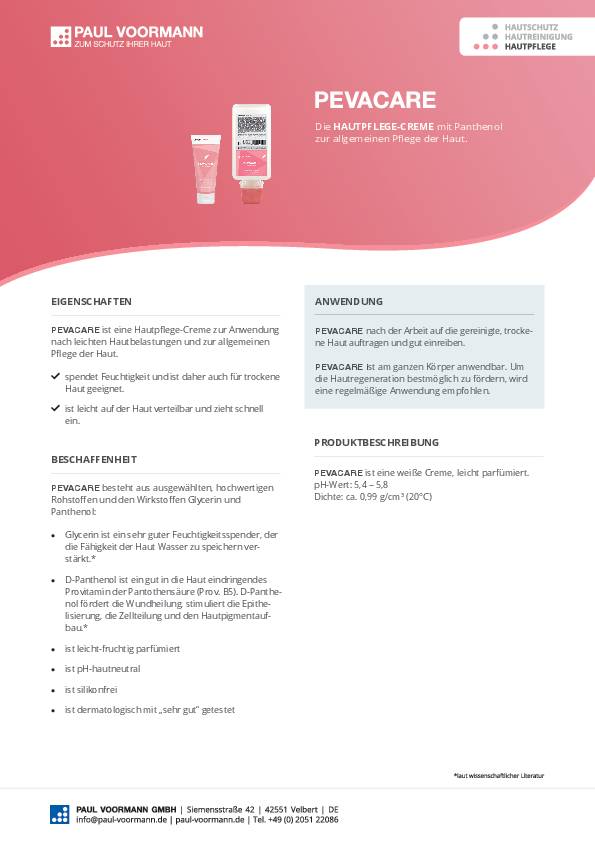 Hautpflege Pevacare 100ml parfümiert Tube PAUL VOORMANN