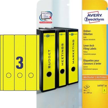 Avery Zweckform Ordneretikett L4755-20 lang/breit ge 60 St./Pack.
