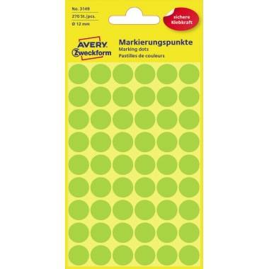 ZWF Markierungspunkt 3149 12mm 270St leuchtgrün