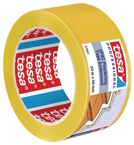 tesa SE PVC Putzband 67001 quergerillt gelb L.33m B.50mm TESA 67001-00001-00