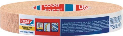 Eine Rolle Klebeband mit einem rot-blauen Design auf der Verpackung. Das Etikett enthält Gebrauchsanweisungen in mehreren Sprachen.