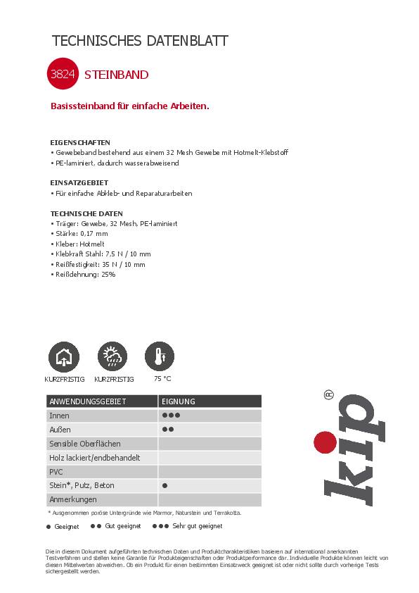 Steinband 3824 silber L.50m B.50mm KIP