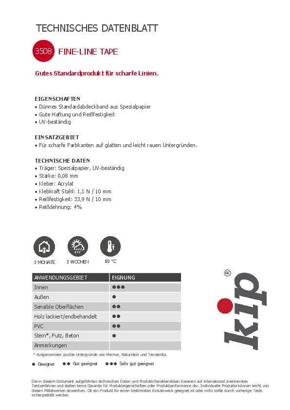 Glattkreppband 3508 SMOOTH-TEC® glatt blau L.50m B.48mm KIP