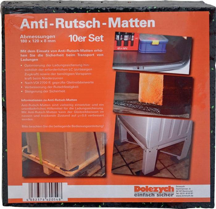 Antirutschmatte L12cm B18cm D8mm a.Granulat 10 Zuschnitte DOLEZYCH