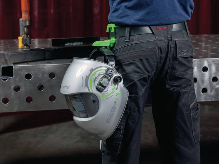 Schweißerschutzhelm Optrel e684 silber 90x110mm DIN 5-13 Krt.OPTREL