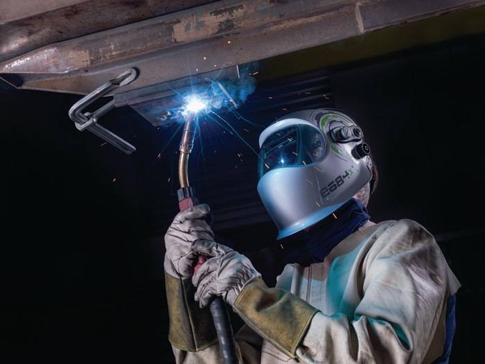 Schweißerschutzhelm Optrel e684 silber 90x110mm DIN 5-13 Krt.OPTREL