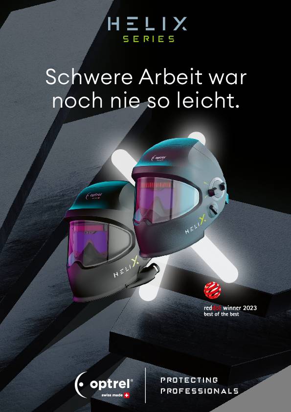 Schweißerschutzhelm Helix Quattro Slide-up-Helm 50x100(je n.Kopfbandeinst.) Krt.