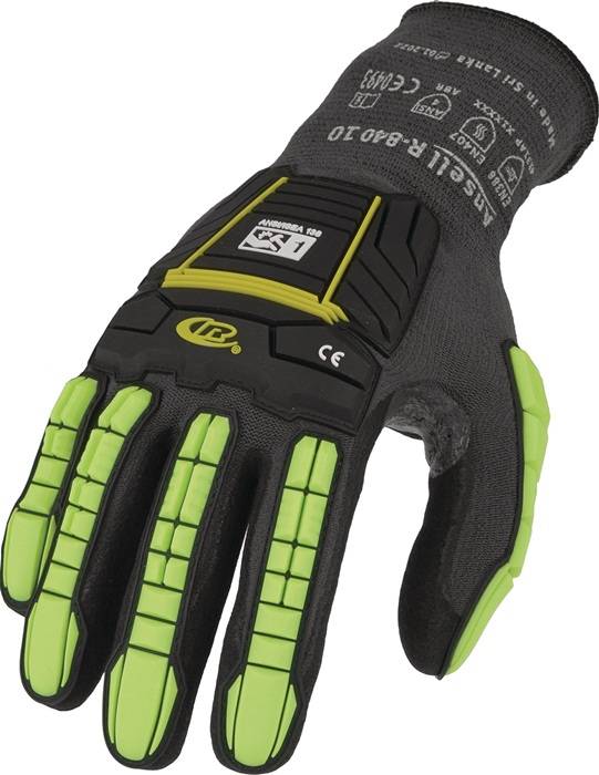 Handschuhe Ringers R840 Gr.9 schwarz/grün EN 388,EN ISO 21420:2020,EN 407