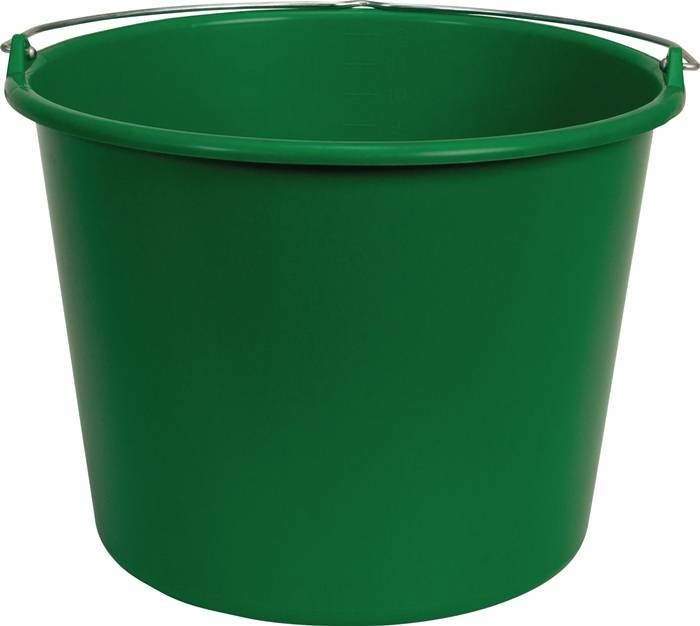 Baueimer GRIPLINE-L 12l Knopfbügel grau