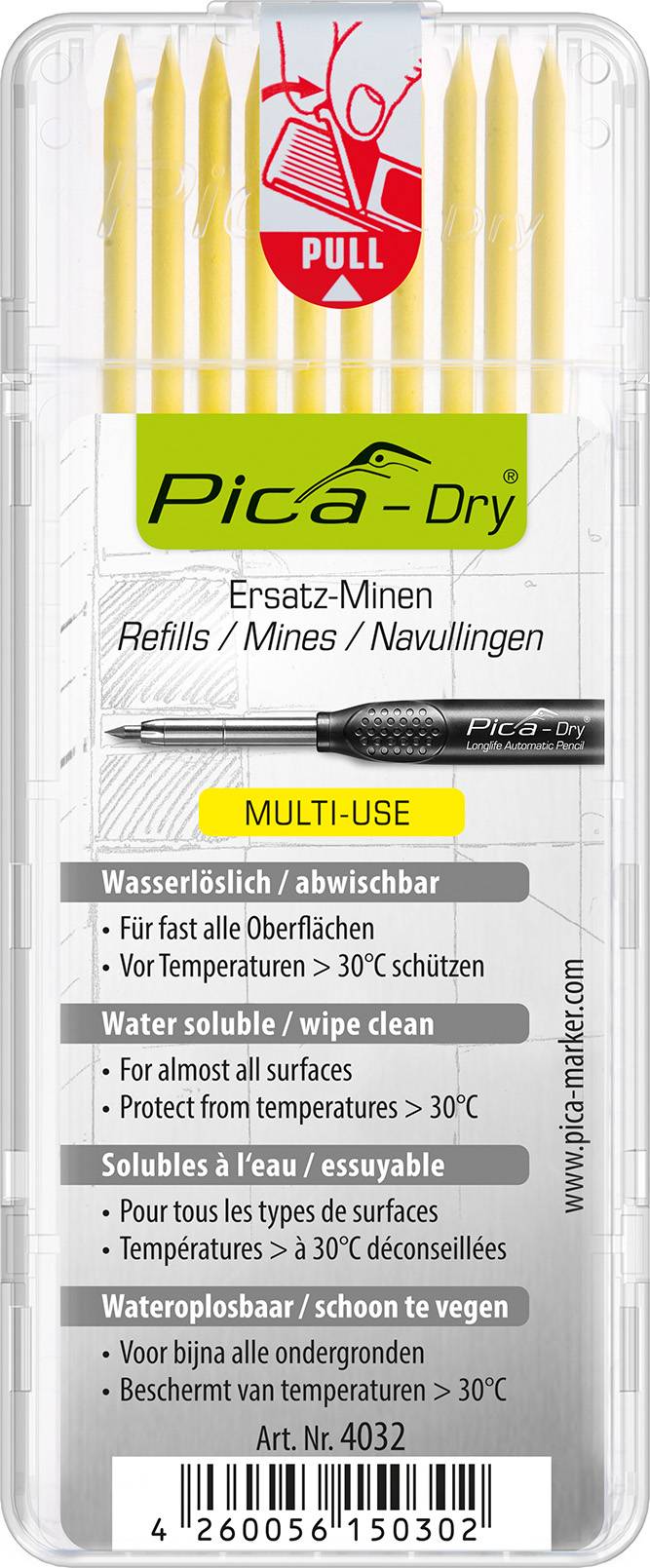 Pica DRY Minen-Set, gelb