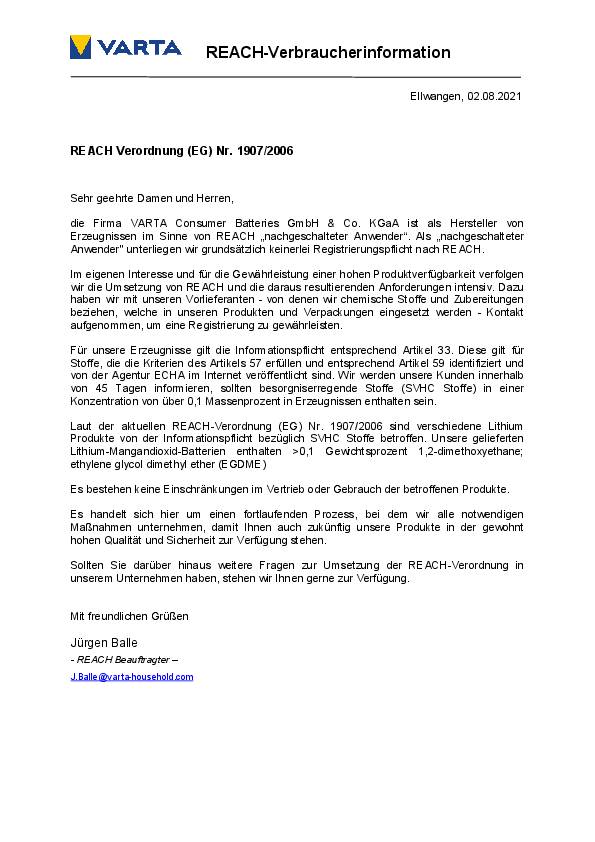 Batterie Longlife Power 1,5 V AA-AM3-Mignon 2950 mAh LR6 4906 4 St./Bl.