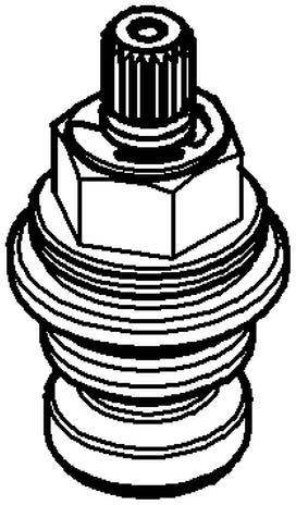 Eine detaillierte Schwarz-Weiß-Zeichnung einer Zündkerze, die ihre Metallhülse, den Isolator und die Elektrodenbauteile zeigt.