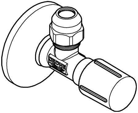 Grohe Eckventil 1/2Zoll 22039 m Schubrosette d= 55mm chrom