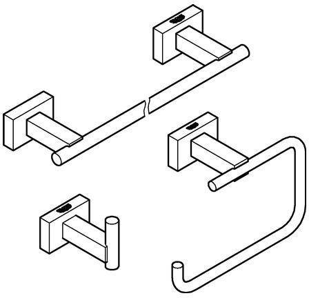 Grohe Bad-Set ESSENTIALS CUBE 3 in 1 chr