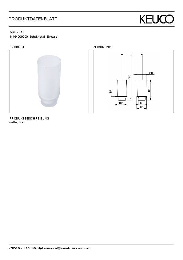 Keuco Echtkristall-Einsatz EDITION 11 mattiert lose