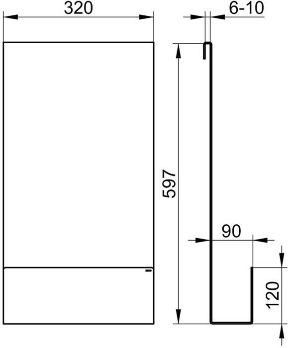 Keuco Duschablage mit seitlichem Haken sw ma