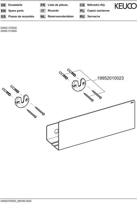 Keuco Duschablage mit seitlichem Haken we