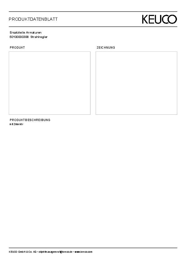 Keuco Strahlregler mit Zubehör, passend zu 51130