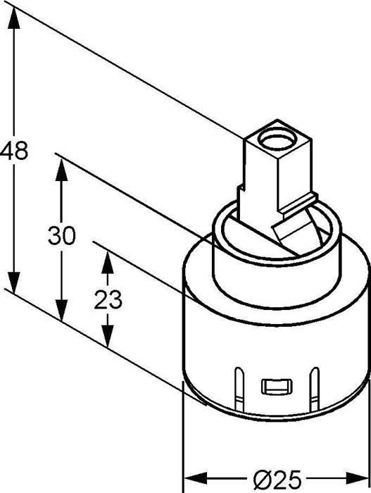 Kludi Steuereinheit 25mm m keramischen Scheiben