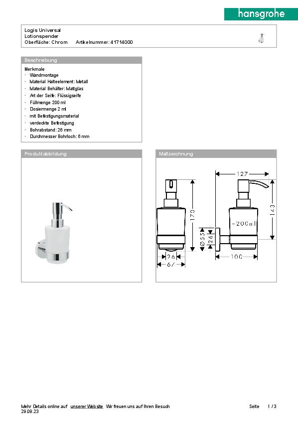 Lotionspender LOGIS HANSGROHE