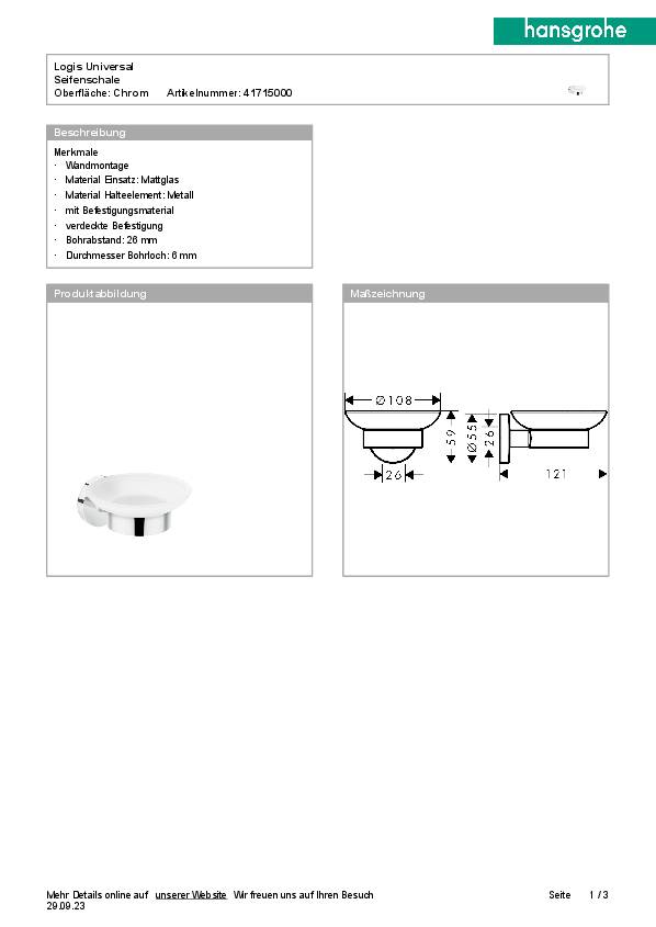 Seifenschale LOGIS HANSGROHE