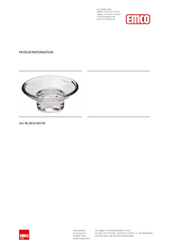 Emco Seifenschale Kristallglas klar