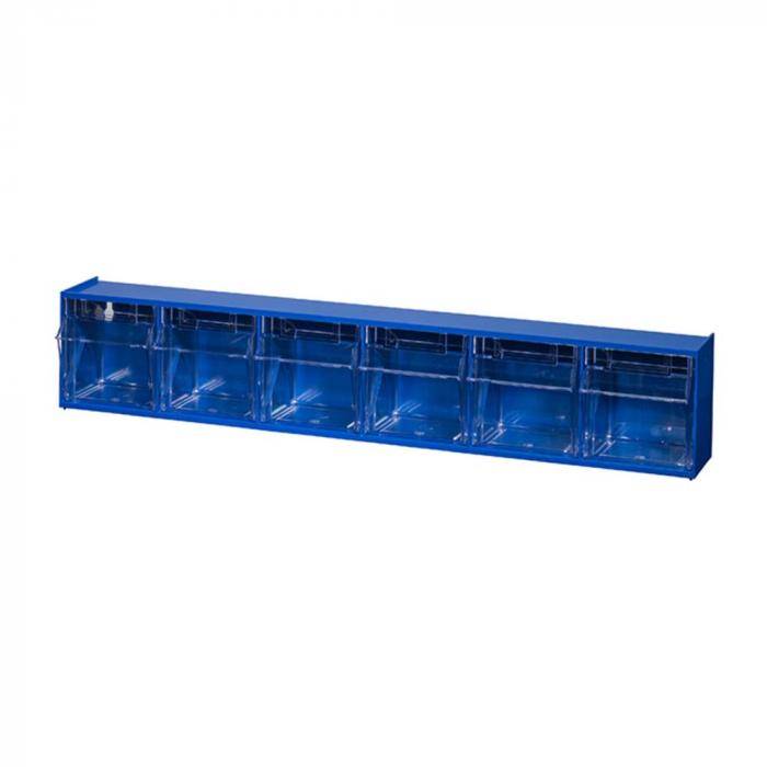 Klappschüttenmagazin - VarioPlus ProFlip 6 - Polystyrol - blau
