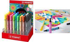 STABILO Fasermaler Pen 68 MAX, 32er Tischdisplay ARTY Premium-Filzstift, geruchsneutrale Tinte auf Wasserbasis,