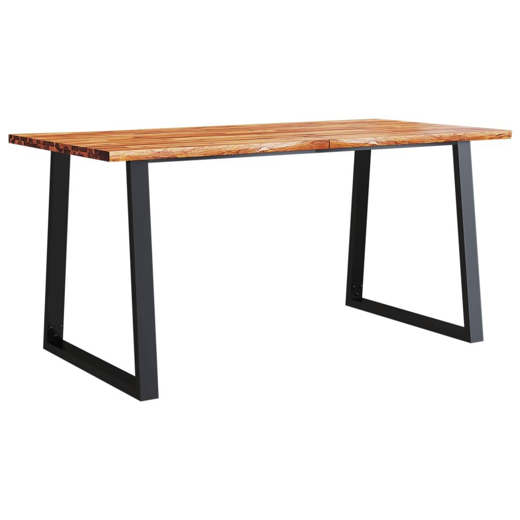 vidaXL Esstisch Baumkante 160x80x75 cm Massivholz Akazie