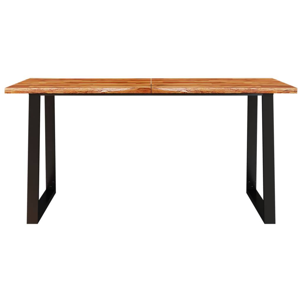 vidaXL Esstisch Baumkante 160x80x75 cm Massivholz Akazie