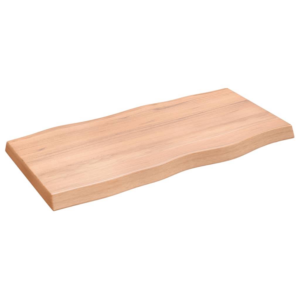 vidaXL Tischplatte 100x50x(2-6) cm Massivholz Behandelt Baumkante