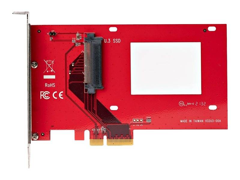StarTech.com U.3 to PCIe Adapter Card, PCIe 4.0 x4 Adapter For 2.5"" U.3 NVMe SSDs, SFF-TA-1001 PCI Express Add-in Card f