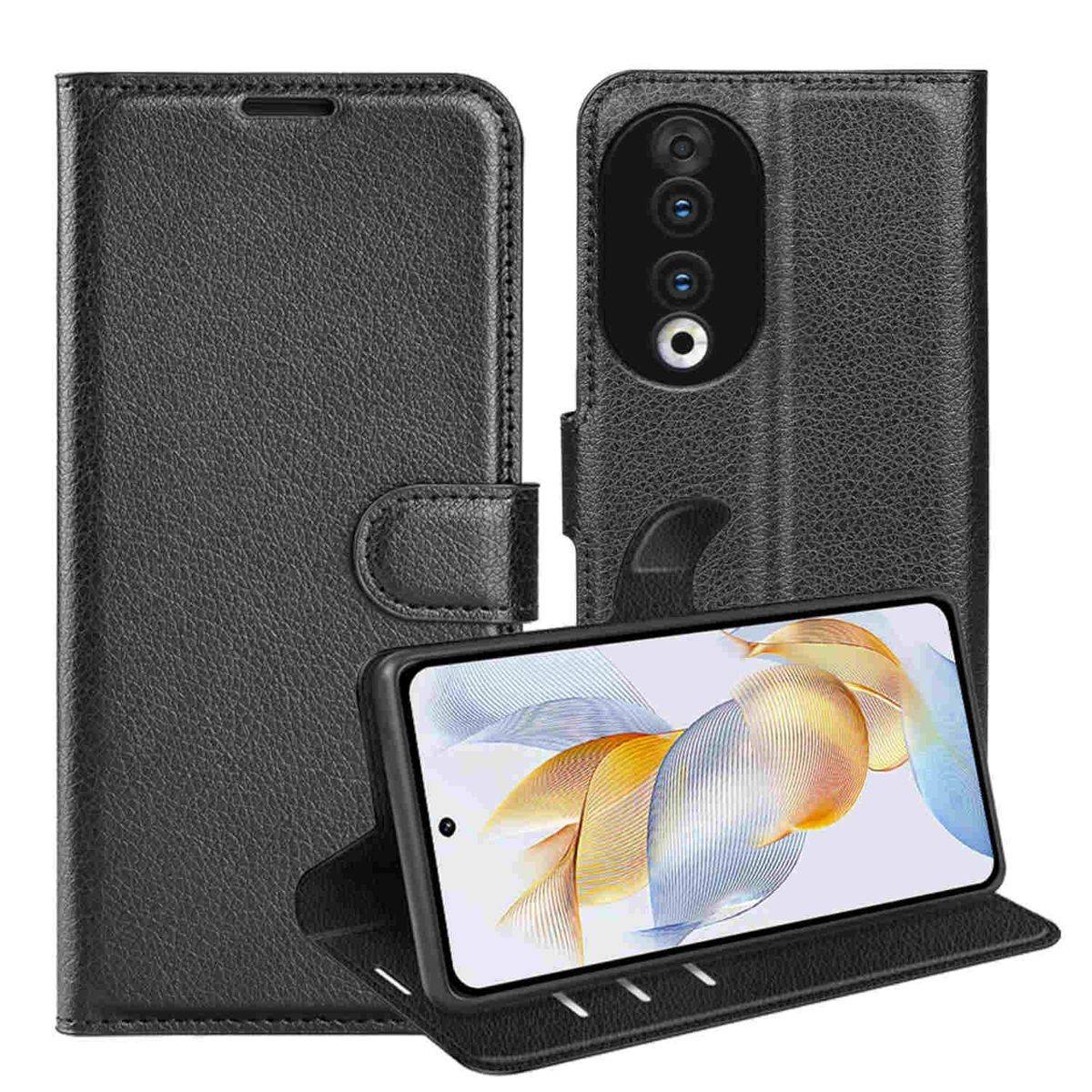 Für Honor 90 5G Handy Tasche Wallet Premium Schutz Hülle Case Cover Etuis Neu Zubehör Schwarz