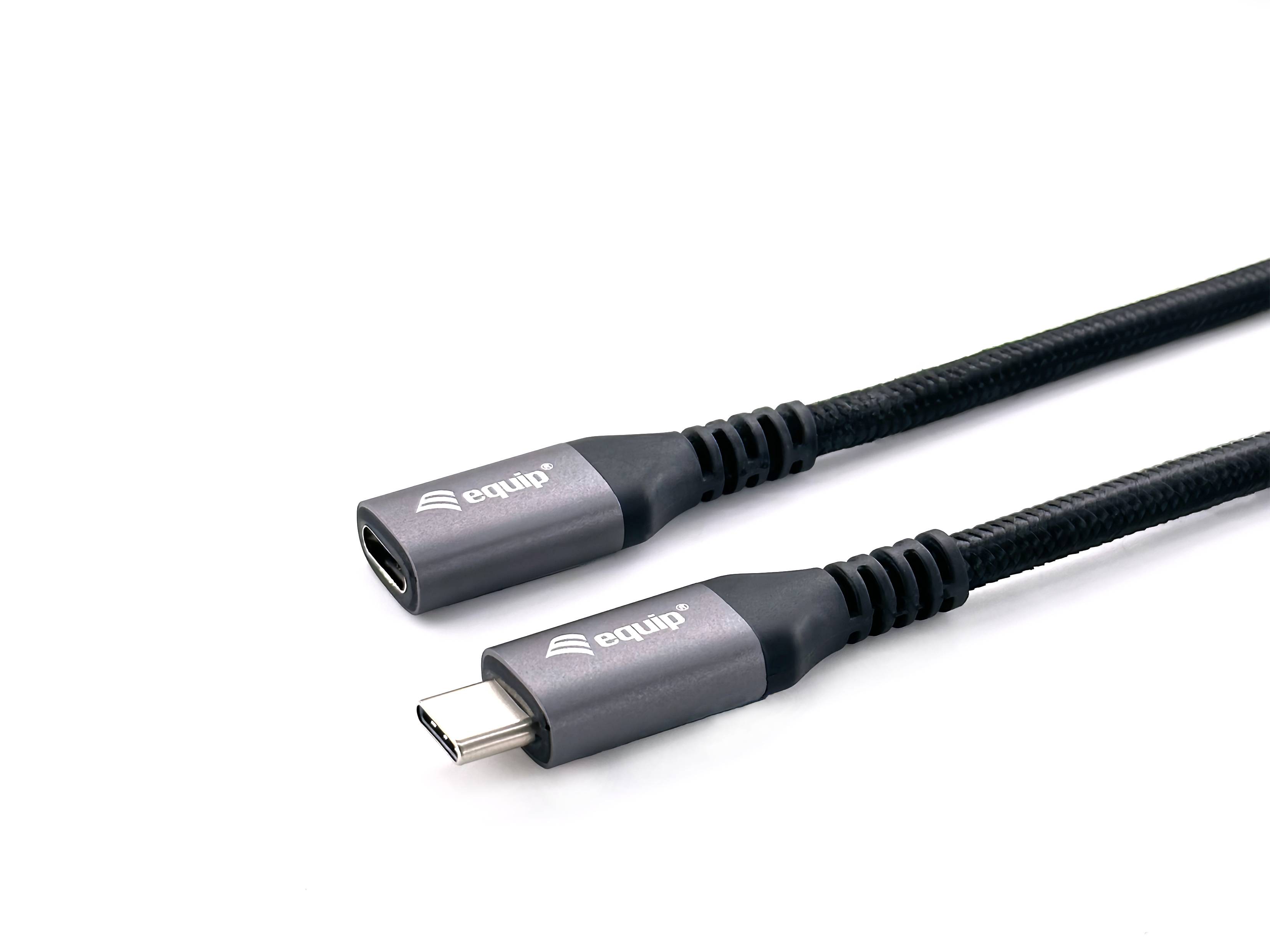Equip USB 3.2 Gen 2 C-auf-C-Verlängerungskabel - M/F - 1,0 m - 4K/60 Hz - 10 Gbit/s - 1 m - USB C - USB C - USB 3.2 Gen 2 (3.1 Gen 2) - 10 Gbit/s