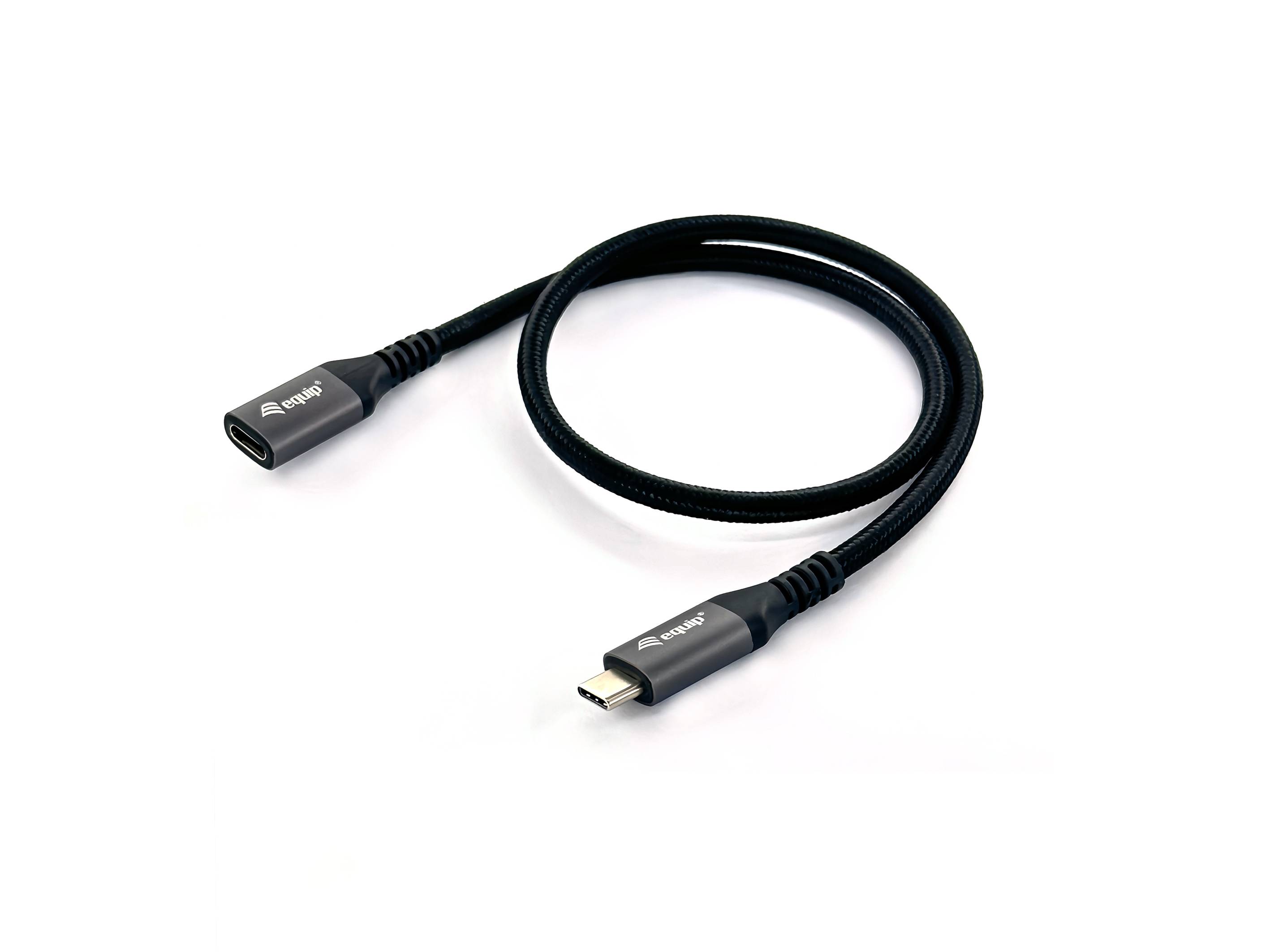 Equip USB 3.2 Gen 2 C-auf-C-Verlängerungskabel - M/F - 1,0 m - 4K/60 Hz - 10 Gbit/s - 1 m - USB C - USB C - USB 3.2 Gen 2 (3.1 Gen 2) - 10 Gbit/s