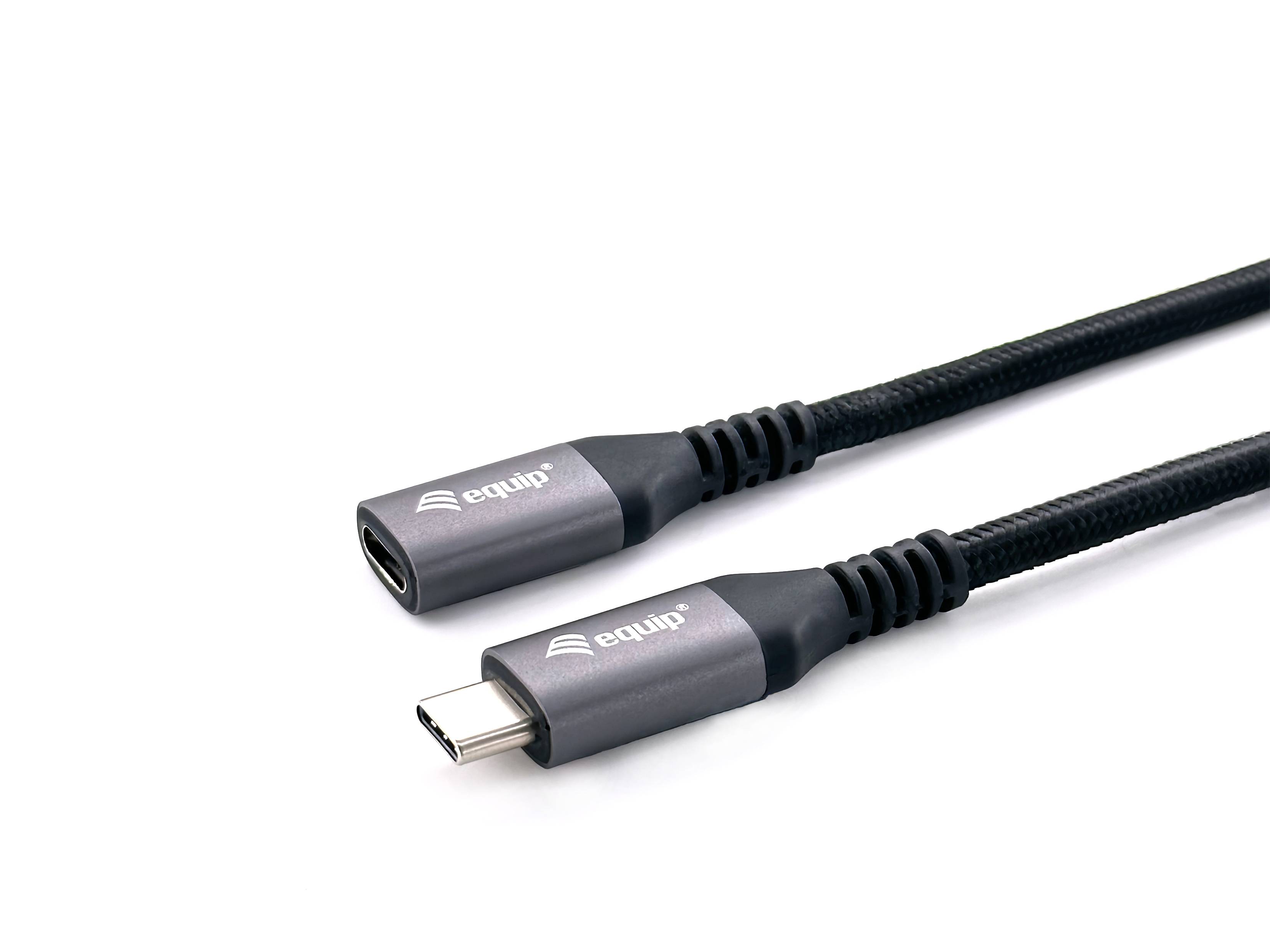 Equip USB 3.2 Gen 2 C-auf-C-Verlängerungskabel - M/F - 0,5 m - 4K/60 Hz - 10 Gbit/s - 0,5 m - USB C - USB C - USB 3.2 Gen 2 (3.1 Gen 2) - 10 Gbit/s