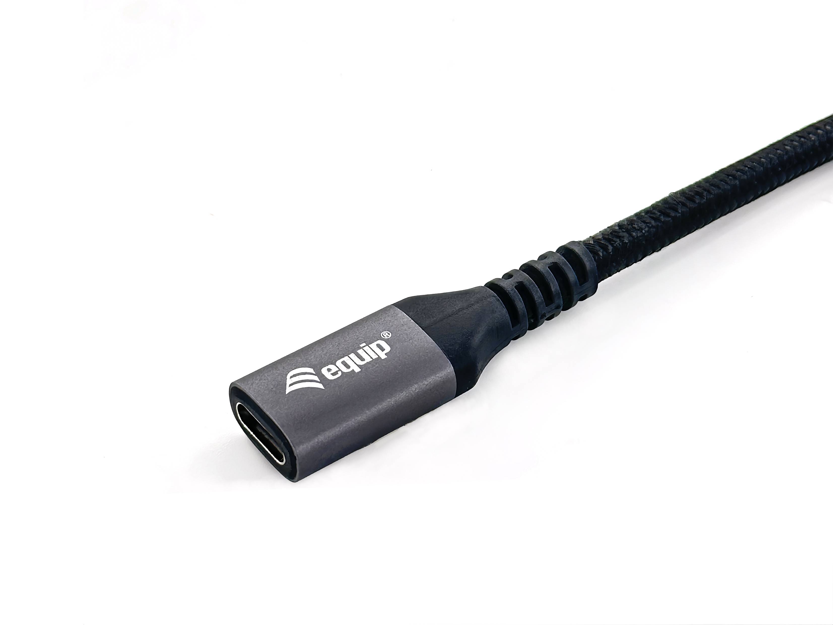 Equip USB 3.2 Gen 2 C-auf-C-Verlängerungskabel - M/F - 0,5 m - 4K/60 Hz - 10 Gbit/s - 0,5 m - USB C - USB C - USB 3.2 Gen 2 (3.1 Gen 2) - 10 Gbit/s