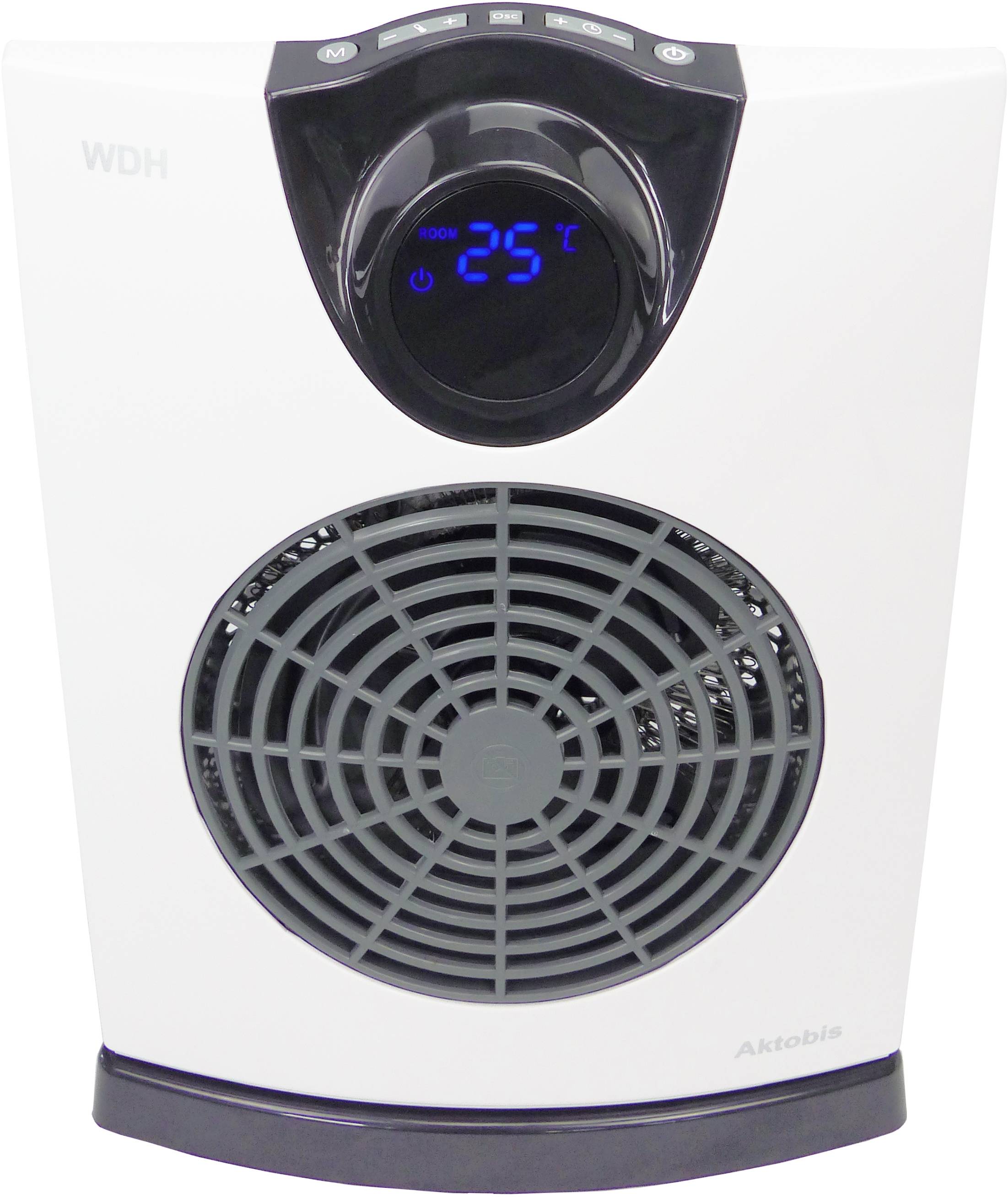 WDH Heizlüfter WDH-E20 - 2.000 W - bis 17 m² - Badheizer, E-Heizer, Elektroheizung, Standheizung