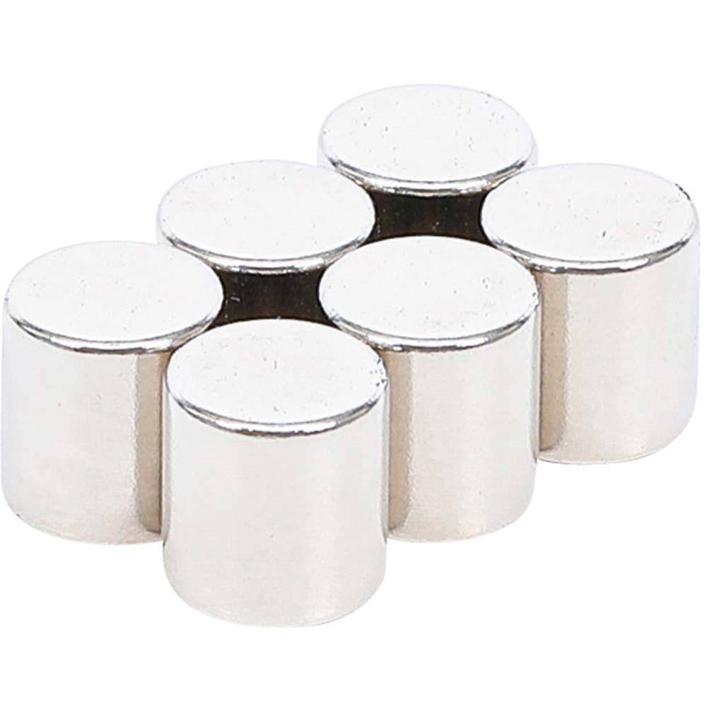 Magnet-Satz - extra stark - Durchmesser 9,5 mm - Inhalt 6-tlg. - zylindrische Form