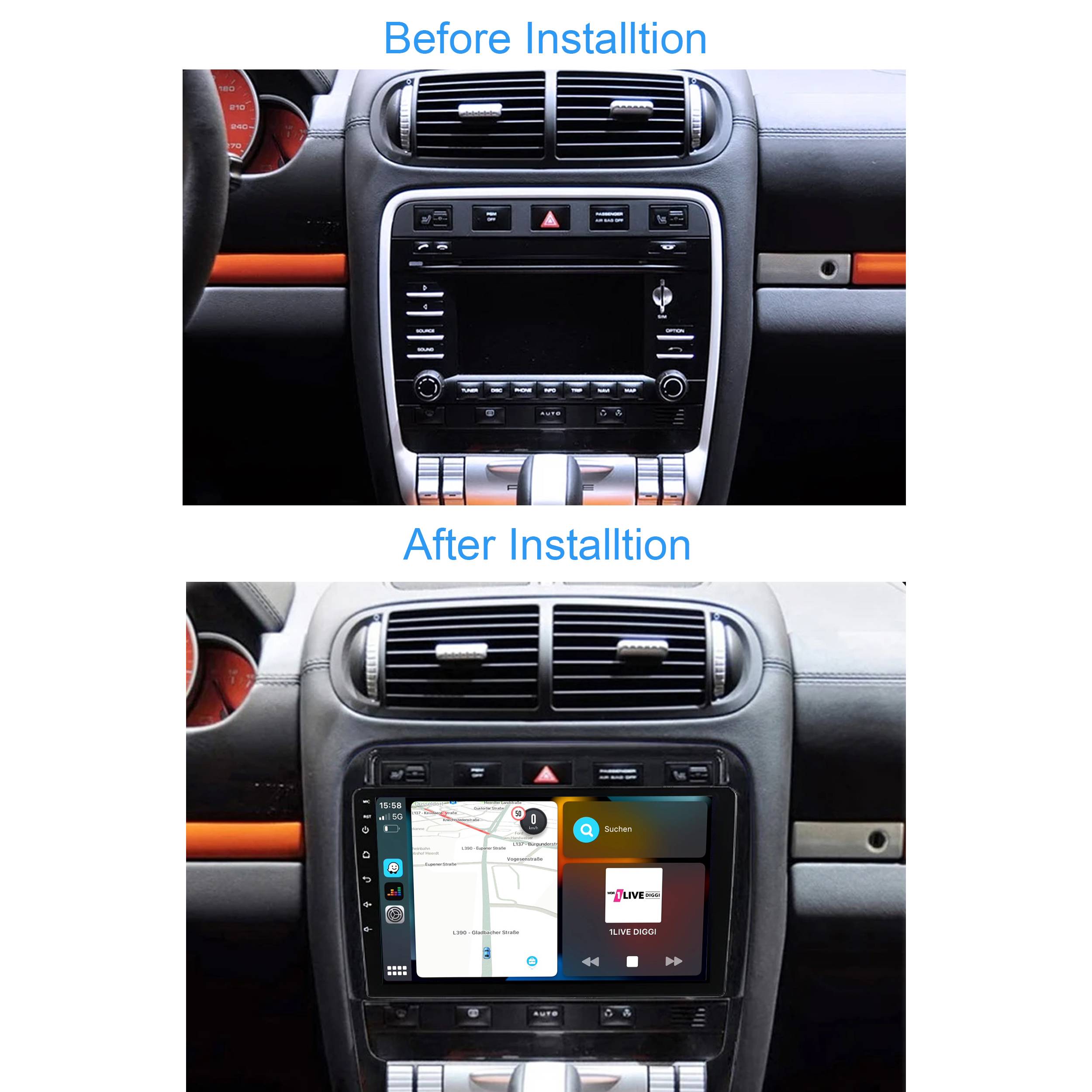 Für Porsche Cayenne 9PA BOSE AMP 9" Android GPS Navigation CarPlay