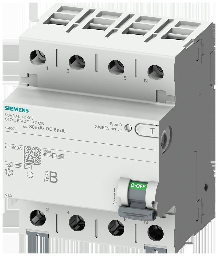 Siemens Dig.Industr. FI-Schutzschalter 4-polig 5SV3347-4KK60