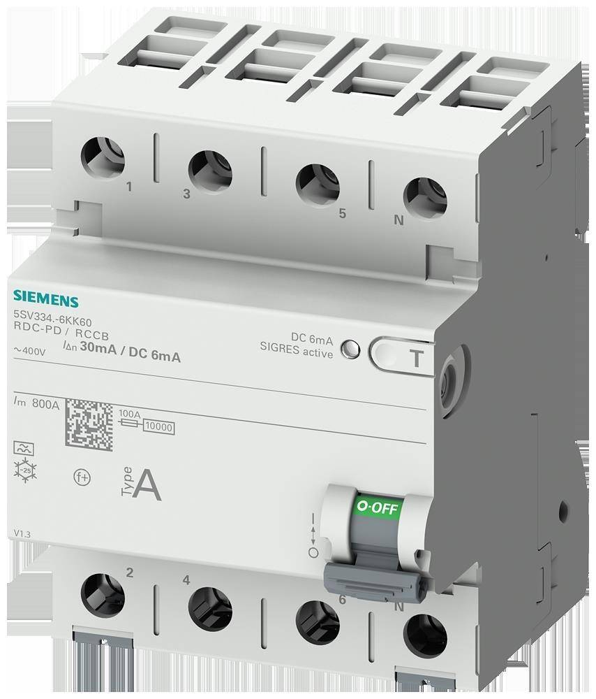 Siemens Dig.Industr. FI-Schutzschalter 4-polig 5SV3344-6KK60